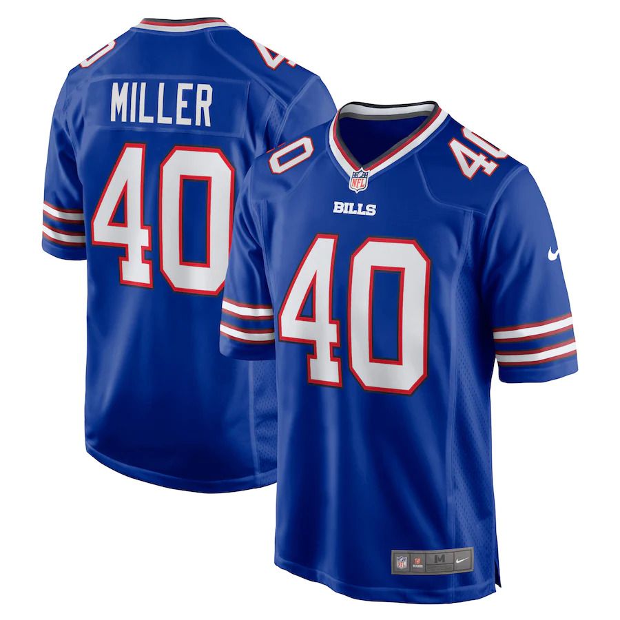 Men Buffalo Bills #40 Von Miller Nike Royal Player Game NFL Jersey->customized nfl jersey->Custom Jersey